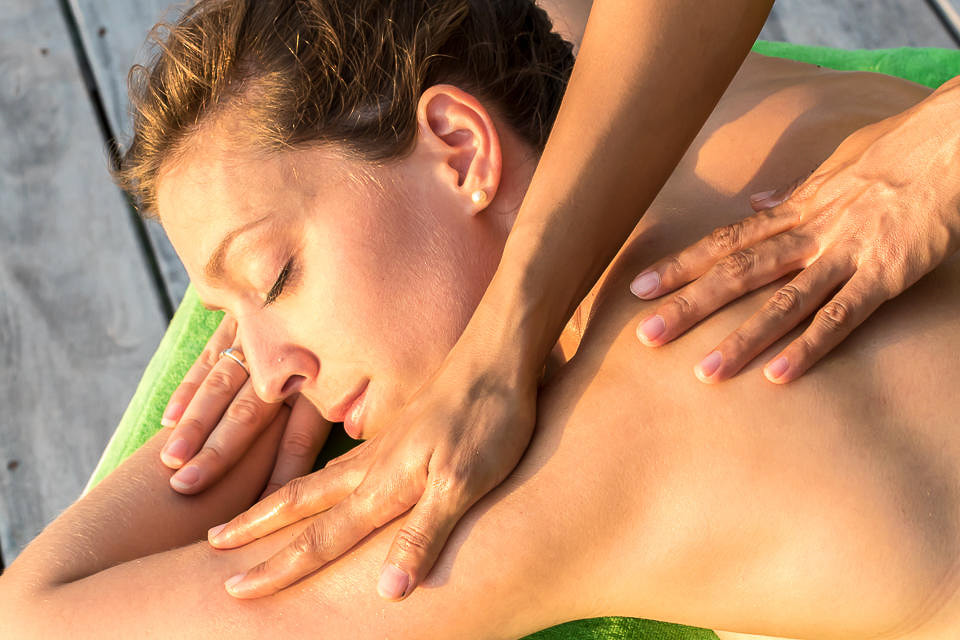 Enjoy a massage in front of a sunset